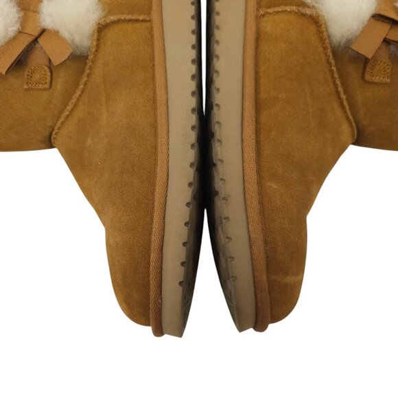 Koolaburra UGG Victoria Short Boots Womens Size 9 Suede Leather Chestnut 1015874 - Picture 15 of 16